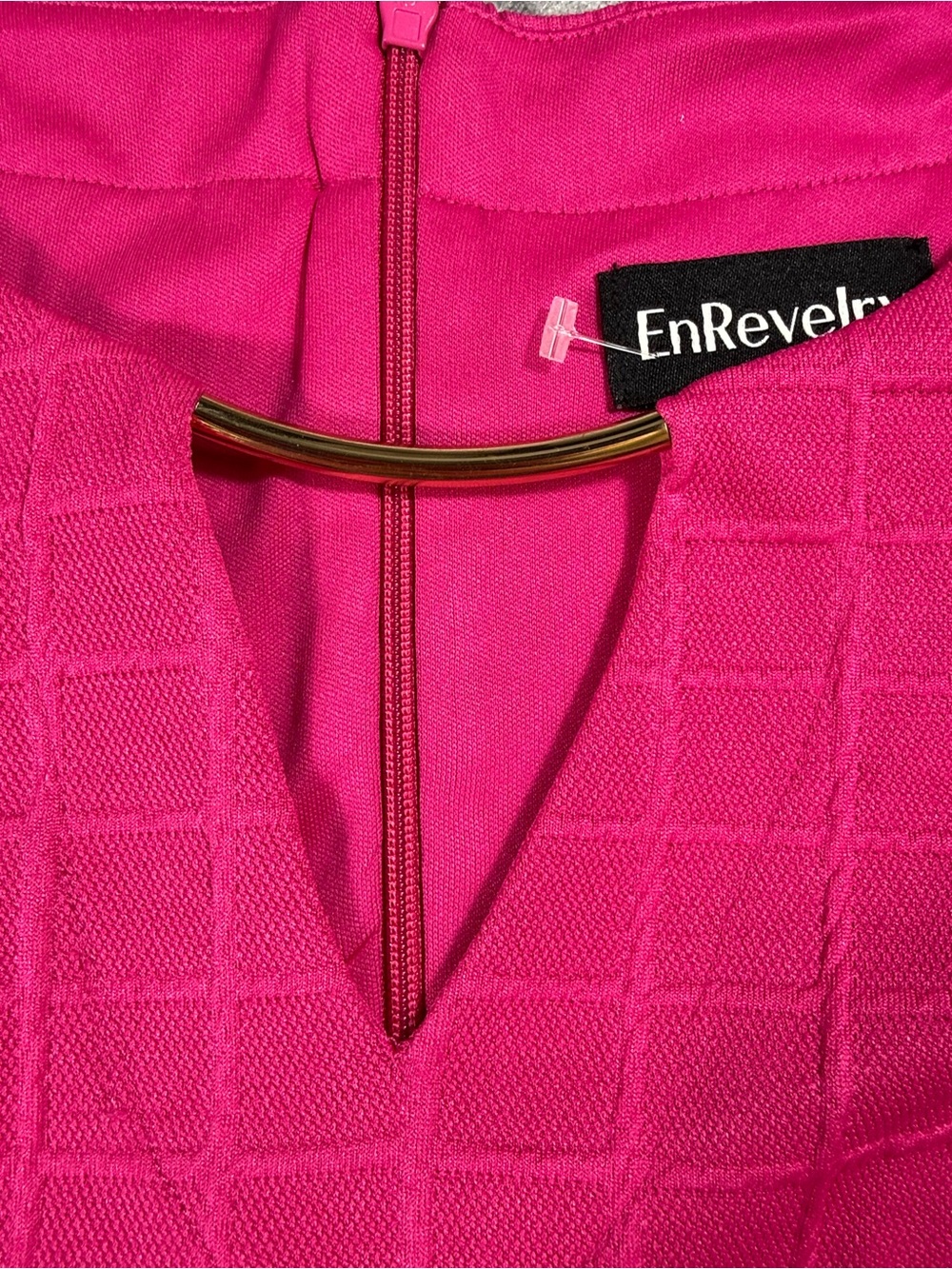 EnRevelry‎ Sleeveless Textured Fit Flare Dress Pink Size 6 NWT - Picture 6 of 8